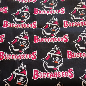 Tampa Bay Buccaneers NFL Football Fabric 48 x 96 Cotton
